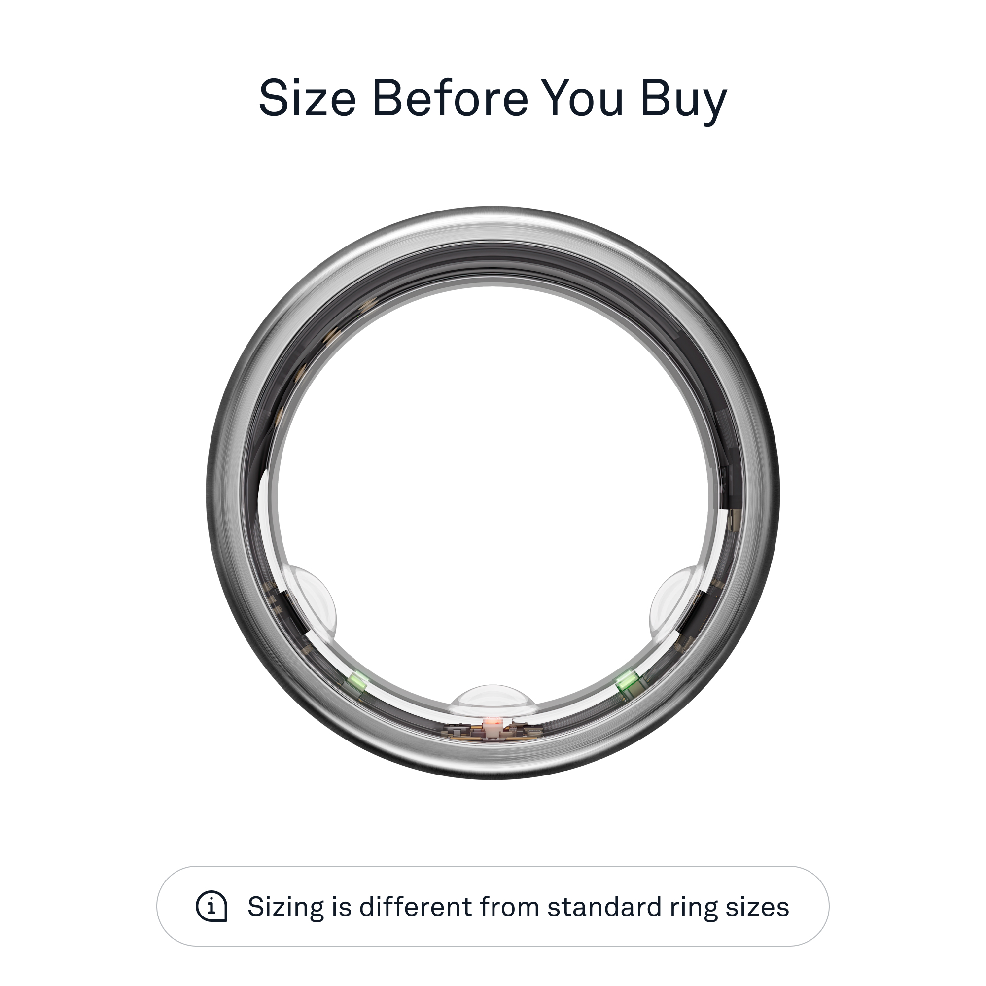 Oura Ring Gen3 Horizon smartring størrelse 9 (titan)