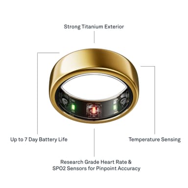 Oura Ring Gen3 Horizon smartring størrelse 6 (Gold)