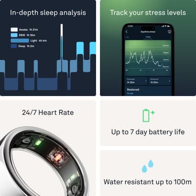 Oura Ring Gen3 Horizon smartring størrelse 11 (Silver)