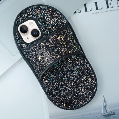 Til iPhone 15 TPU-deksel Tøfler Stilstativ Anti-fall Telefonveske