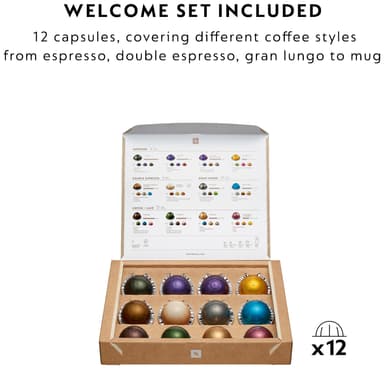 Nespresso Vertuo POP kapselmaskin fra DeLonghi verdipakke ENV90.B