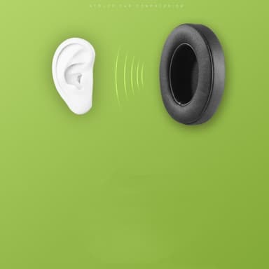 1 par øreputer i PU-proteinskinn for Beats Studio 1.0 Hvit