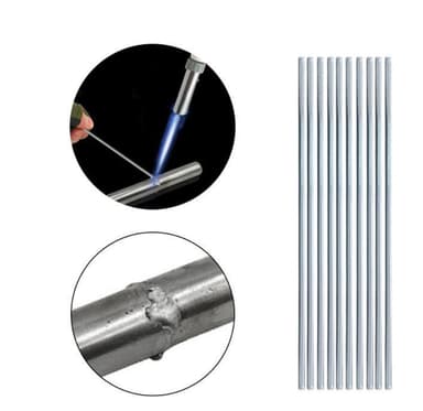 Aluminium Sveisestenger Sølv 500 x2 mm 10 Stk