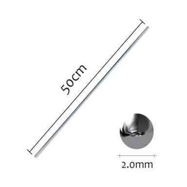 Aluminium Sveisestenger Sølv 500 x2 mm 10 Stk