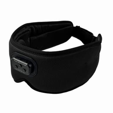 3D-søvnmaske Bluetooth-sovehodetelefoner Sort