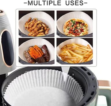 Air Fryer Engangspapir Hvit 16 cm 50 Stk