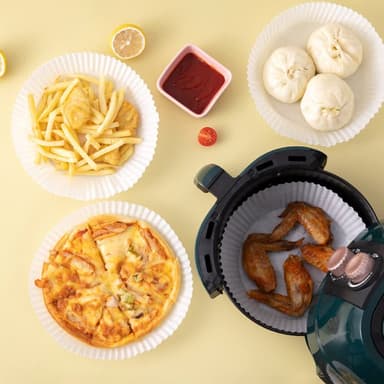 Air Fryer Engangspapir Hvit 16 cm 50 Stk