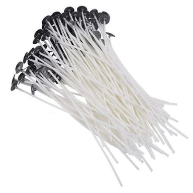 Lysestaker (15 cm) 100-pakning med holder Hvit