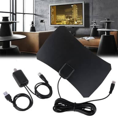Innendørs antenne for full HDTV-mottak 25 dB - svart 14x22cm