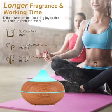 Ultralydfukter med aromalampe 500 ml lysebrun