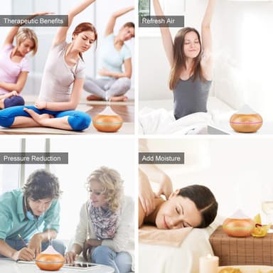 Ultralydfukter med aromalampe 500 ml lysebrun