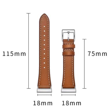 Reim til Fitbit Charge 3/4 i brunt skinn