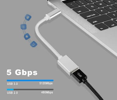 USB-C til USB 3.0-adapter Sølv