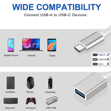 USB-C til USB 3.0-adapter Sølv