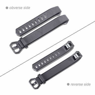 Fitbit Alta / Alta HR 3-pakning klokkereimer (S) Svart / Grå / Blå