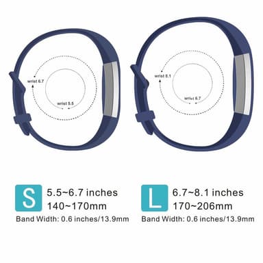 Fitbit Alta / Alta HR 3-pakning klokkereimer (S) Svart / Grå / Blå