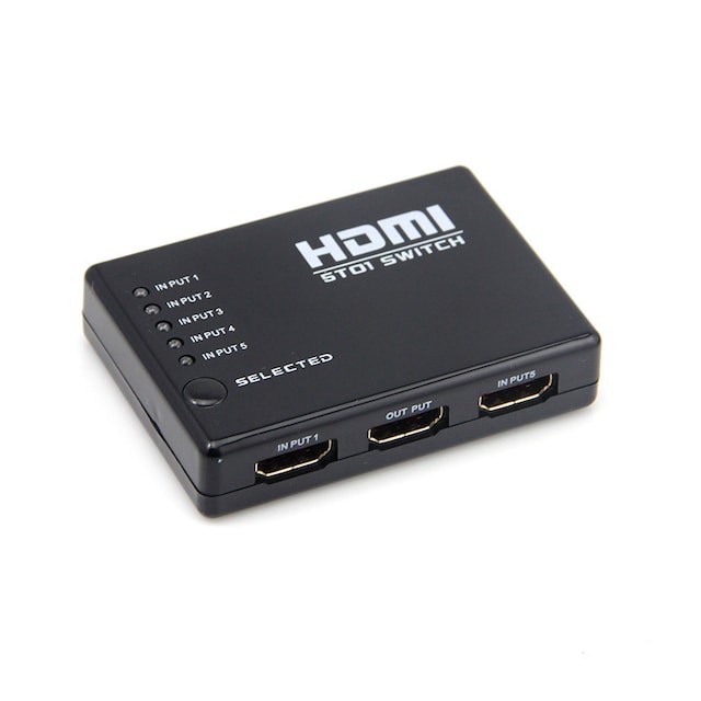 HDMI Switch 5x1 med fjernkontroll