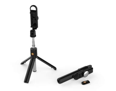 Selfiestick / mobil stativ med fjernkontroll og lampe