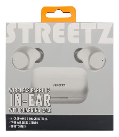 T210 TWS in-ear earbuds with charging case, TWS, white