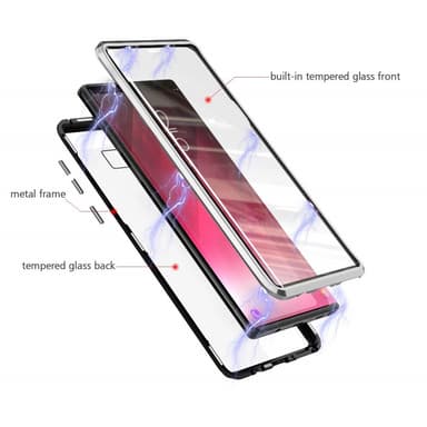 Samsung Galaxy S10 Plus-deksel med skjermbeskytter sølv