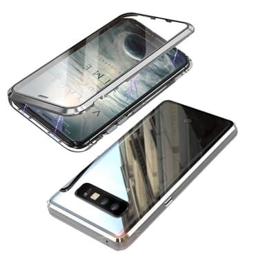 Samsung Galaxy S10 Plus-deksel med skjermbeskytter sølv