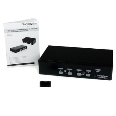 StarTech.com SV431USB, 1920 x 1440 piksler, Rack-montering, 1U, Sort