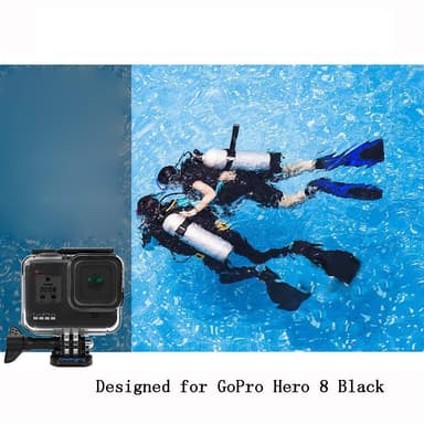 GoPro Hero 8 Svart vanntett deksel IP68, gjennomsiktig