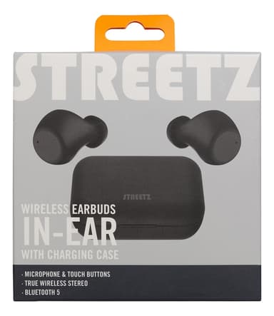 T210 TWS in-ear earbuds with charging case, TWS, black