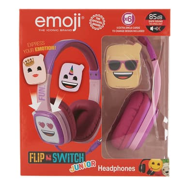 EMOJI Hodetelefon Flip'N'Switch Junior On-Ear Rosa 85dB