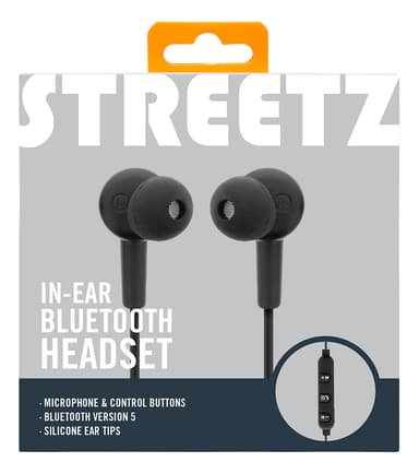 BT110 In-ear BT headphones with mic, control buttons, black