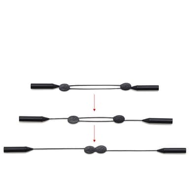 Brillestropper Justerbare Anti-Skli Svart 35 cm