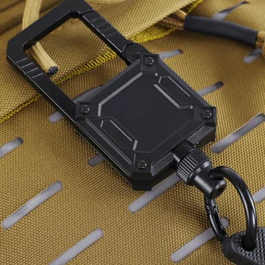 Plus Size Multifunksjonell magnetisk uttrekkbar nøkkelring 2-pack Sort