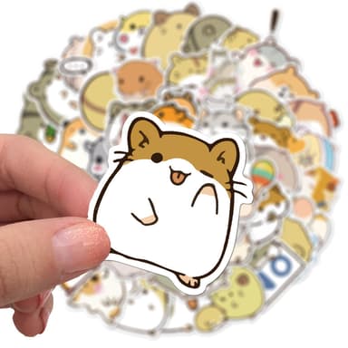 Hamster-klistremerker 50-pakning Flerfarget