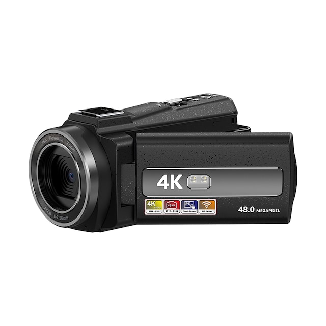 Videokamera 4K UHD / 48MP / 16x zoom vidvinkel / 32GB kort / mikrofon