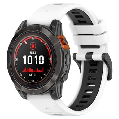 Hurtigutløsende horisontale linjer Tofarget armbåndsklokkerem for Garmin Fenix Flerfarget 20 mm