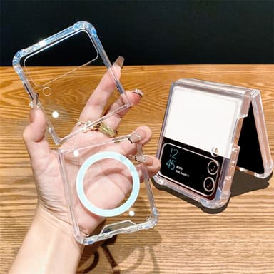 Mobiltelefondeksel støtte for trådløs lading Gjennomsiktig Samsung Galaxy Z Flip 3
