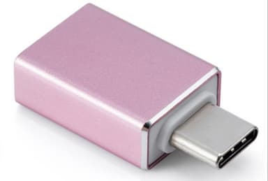Adapter USB-C (hann) til USB 3.0 (hun) Rosa