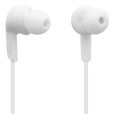 BT110 In-ear BT headphones, mic and control buttons, white