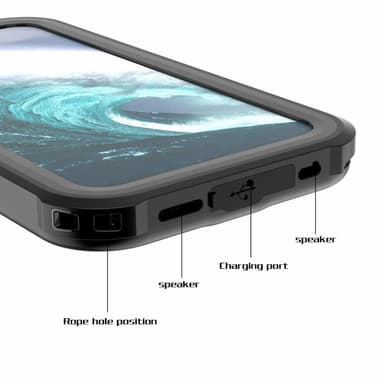 iPhone XS Max vanntett deksel / deksel Svart