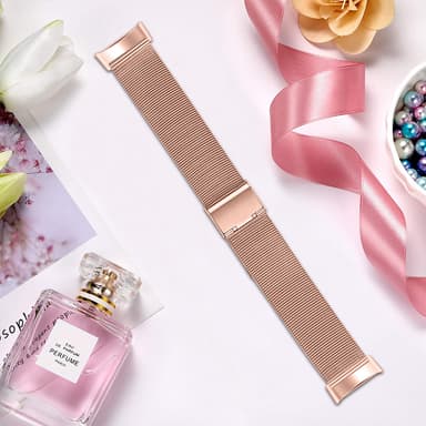 Fitbit Charge 5 armbånd i rustfritt stål Rose gull