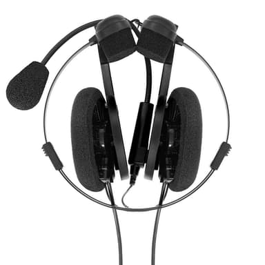 Hodetelefon PortaPro Kommunikasjonshodesett On-Ear Mic Svart