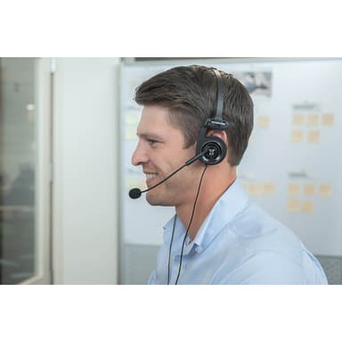 Hodetelefon PortaPro Kommunikasjonshodesett On-Ear Mic Svart
