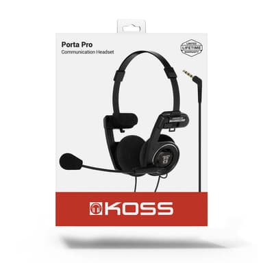 Hodetelefon PortaPro Kommunikasjonshodesett On-Ear Mic Svart