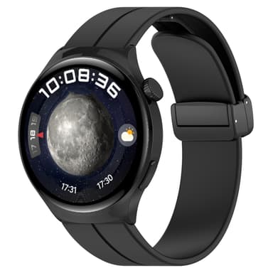 Sammenleggbar svart armbåndsklokkerem for Huawei Watch 4 Pro Sort