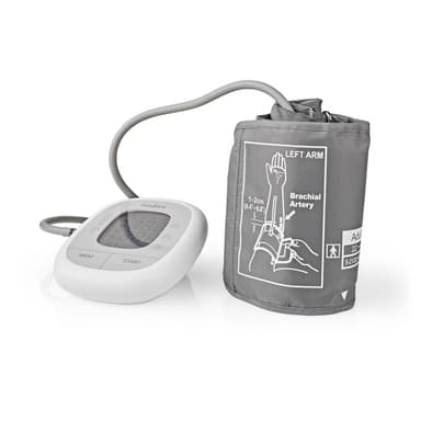 Nedis Blodtrykksmåler | Væpne | LCD-skjerm med bakgrunnsbelysning | 22 - 42 cm | Minnespor: 60 | Hvit