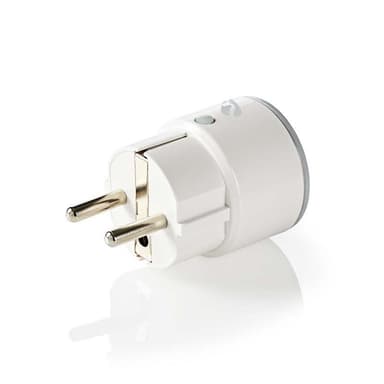 Nedis SmartLife Smart Plug | Wi-Fi | IP21 | Efektmåler | 2500 W | Jordet kontakt / Type F (CEE 7/7) | -10 - 40 °C | Android™ / IOS | Hvit | 1 stk