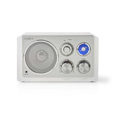 Nedis FM-radio | Bord design | FM | Nettstrøm drevet | Analog | 15 W | IP20 | Hvit