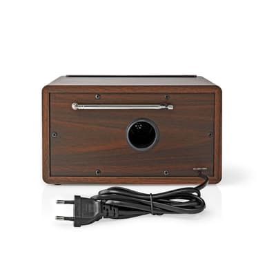 Nedis FM-radio | Bord design | FM | Nettstrøm drevet | Analog | 15 W | IP20 | Brun
