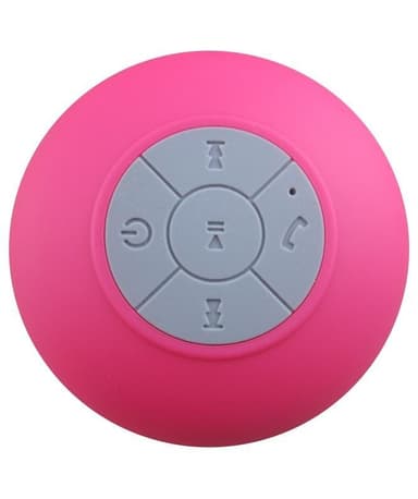 Vanntett Bluetooth-høyttaler med sugeplugg (Cerise)
