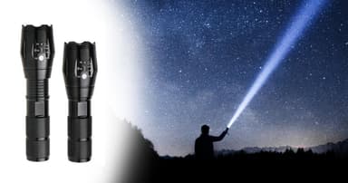 Ficklampa med Zoom, CREE XML-T6, 1000LM